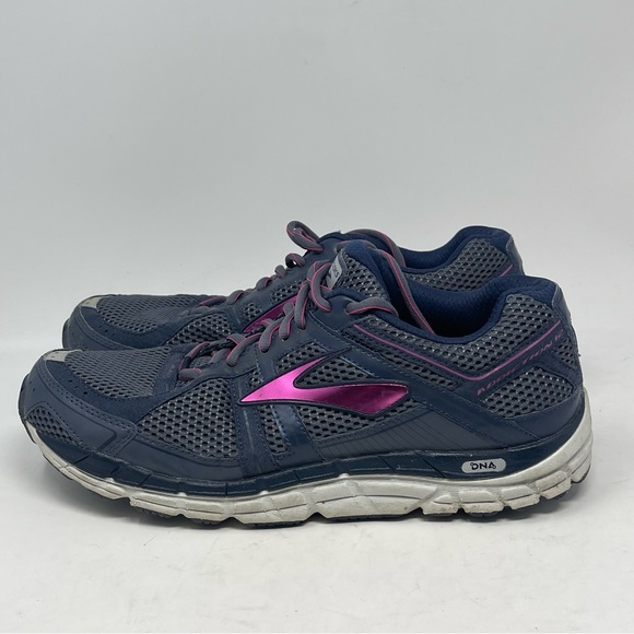 Brooks Addiction 12 Shoes Womens 11.5 D Wide Blue Running Walking Sneakers - Picture 4 of 14